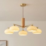 Lysandra Floral Pattern Fabric Branch Pendant Light