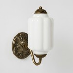 Cyrilith Vintage Milk Glass Oiled Brass Eloise Sconce