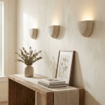 Farlan Wabi-Sabi Travertine Semi-Circular Wall Light