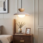Tilda Modern Wabi-Sabi Travertine Dome Pendant Light
