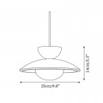 Tilda Modern Wabi-Sabi Travertine Dome Pendant Light