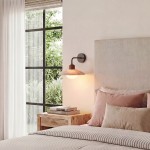Habakkuk Farmhouse Disc Travertine Wall Sconce