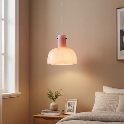 Palak Minimalist Handmade Glass Shade Pendant Light