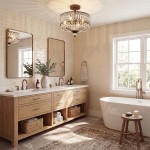 Parnika Luxury Carved Crystal Drum Semi Flush Chandelier