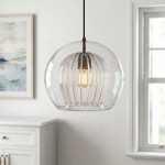 Nyxio Pleated Globe Glass Pendant Light