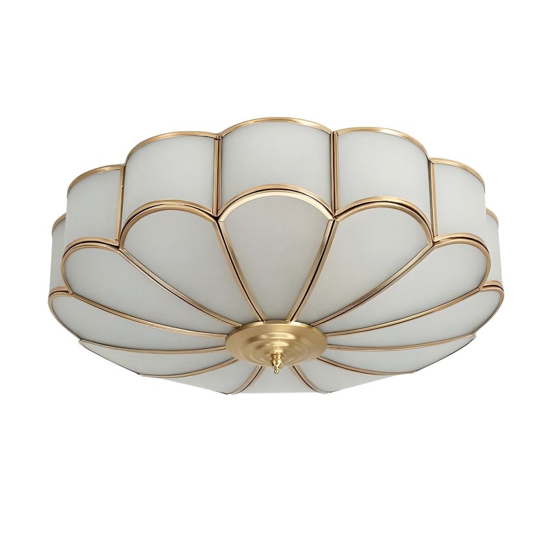 Eldor Gold Flower Shape Glass Recessed Ceiling Light