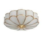 Eldor Gold Flower Shape Glass Recessed Ceiling Light