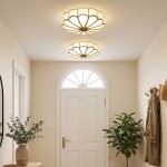 Eldor Gold Flower Shape Glass Recessed Ceiling Light