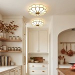 Eldor Gold Flower Shape Glass Recessed Ceiling Light