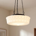 Tate Mid Century White Globe Glass Pendant Light