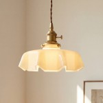 Aevia Vintage Transparent Striped Glass Pendant Light