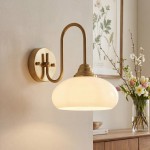 Ozeki Minimalist Brass And Genuine Alabaster Sconce