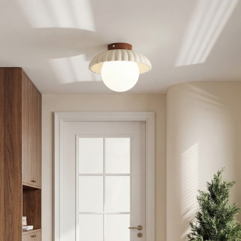 Brynley Cream Style Metal Flower Ceiling Light
