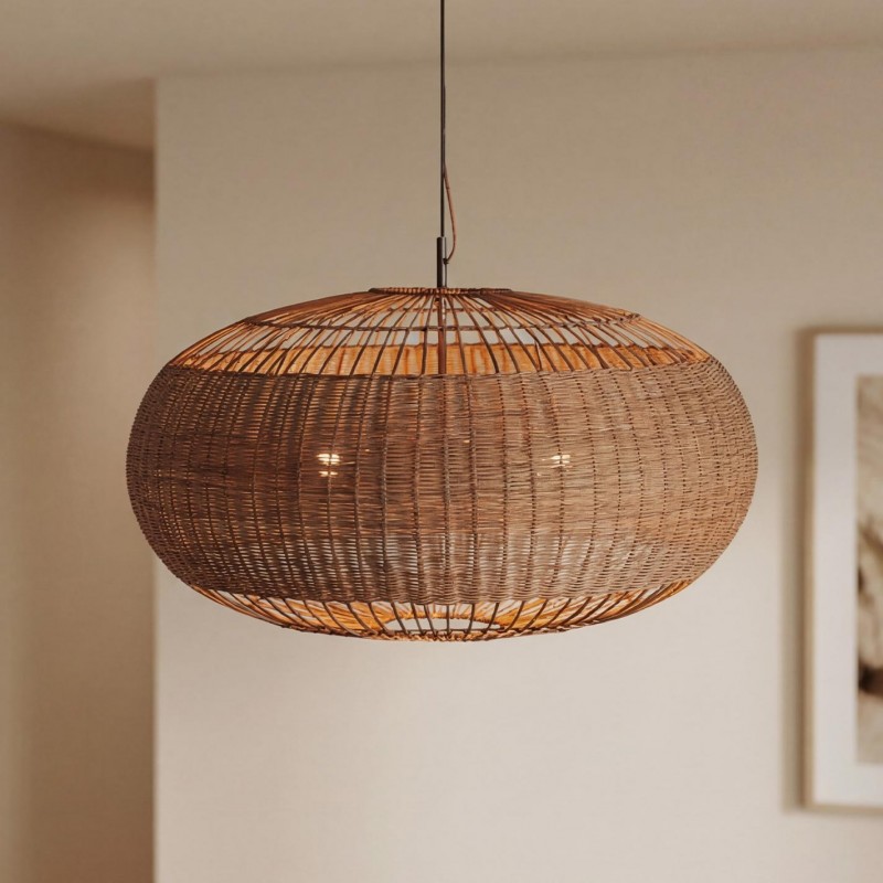 Barbara Coastal Rattan Pendant Light Kitchen Island