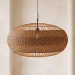 Barbara Coastal Rattan Pendant Light Kitchen Island