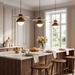 Dagan Wabi-Sabi Travertine Wood Globe Pendant Lamp