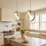 Conlan Japanese Travertine Circular Pendant Light