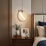 Conlan Japanese Travertine Circular Pendant Light