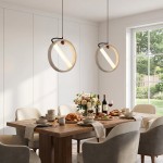 Conlan Japanese Travertine Circular Pendant Light