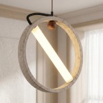 Danica Mid-Century  Glass Leaf Round Pendant Light