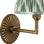 Dimitri Vintage Brass Pleated Fabric Wall Sconce