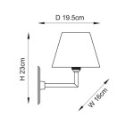 Dimitri Vintage Brass Pleated Fabric Wall Sconce