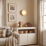 Ailish Modern Travertine Flower-Shaped Wall Lamp