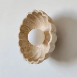Ailish Modern Travertine Flower-Shaped Wall Lamp