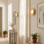 Ailish Modern Travertine Flower-Shaped Wall Lamp