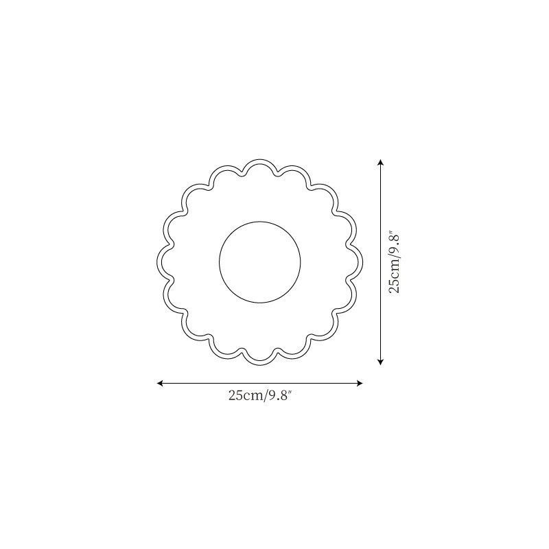 Ailish Modern Travertine Flower-Shaped Wall Lamp