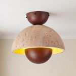 Esmay Modern Wavy Glass Fazzo Flush Mount Ceiling Light