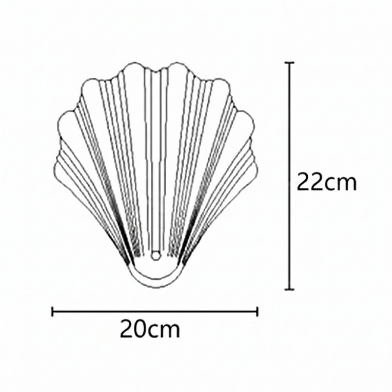 Neha Retro Shell-Shaped Glass Wall Light