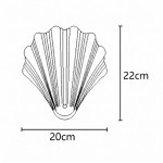 Neha Retro Shell-Shaped Glass Wall Light