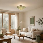 Esmay Modern Wavy Glass Fazzo Flush Mount Ceiling Light