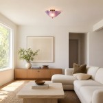 Esmay Modern Wavy Glass Fazzo Flush Mount Ceiling Light