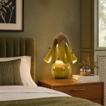 Catalina Modern Wavy Glass Petal Fazzo Table Lamp