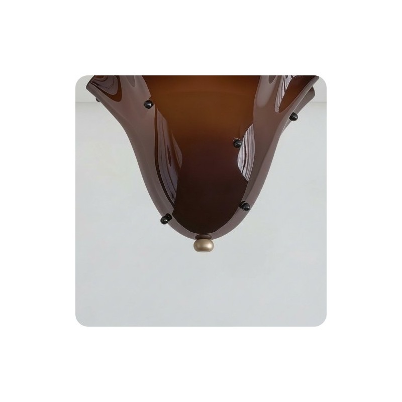 Catalina Contemporary Colored Glass Petal Fazzo Ceiling Light