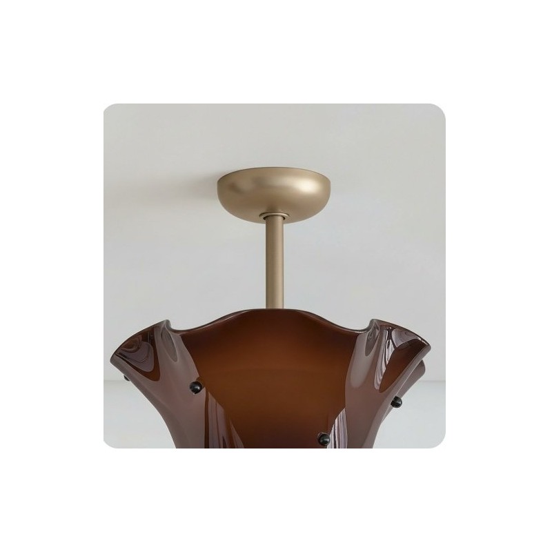 Catalina Contemporary Colored Glass Petal Fazzo Ceiling Light
