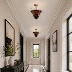 Catalina Contemporary Colored Glass Petal Fazzo Ceiling Light