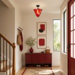 Catalina Contemporary Colored Glass Petal Fazzo Ceiling Light
