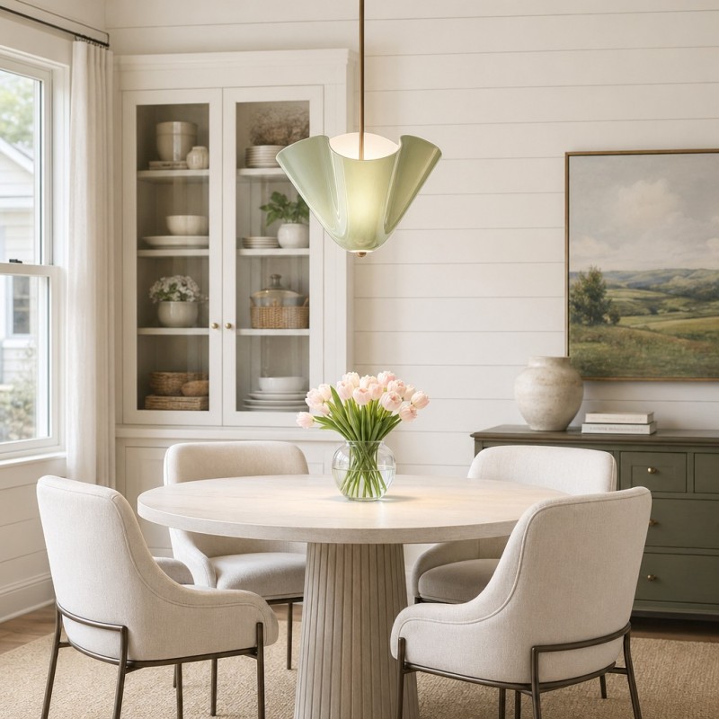 Franklin Modern Shell Glass Fazzo Pendant Light