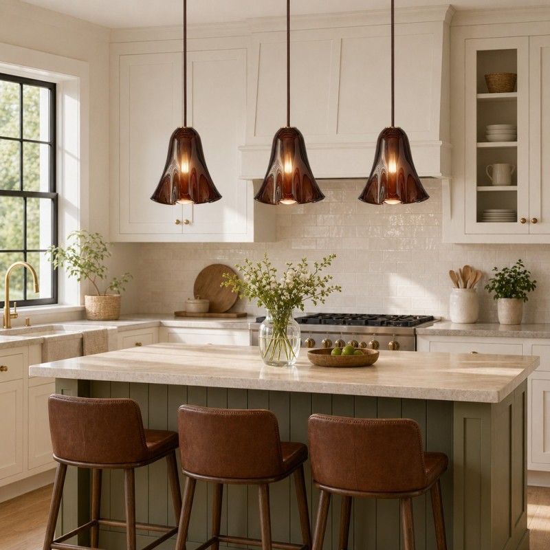 Graham Modern Shell Glass Fazzo Pendant
