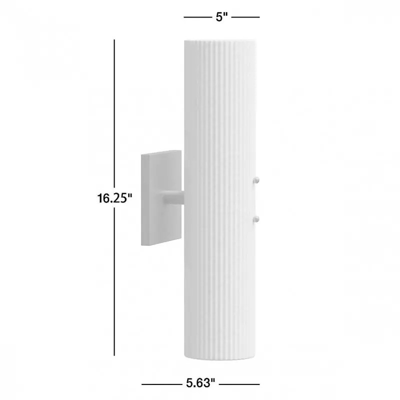 Joanna Modern 2/3 Light Ribbed Fluted Glass Wall Light