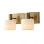 Aura Modern Brass Cylinder Porcelain Wall Sconce