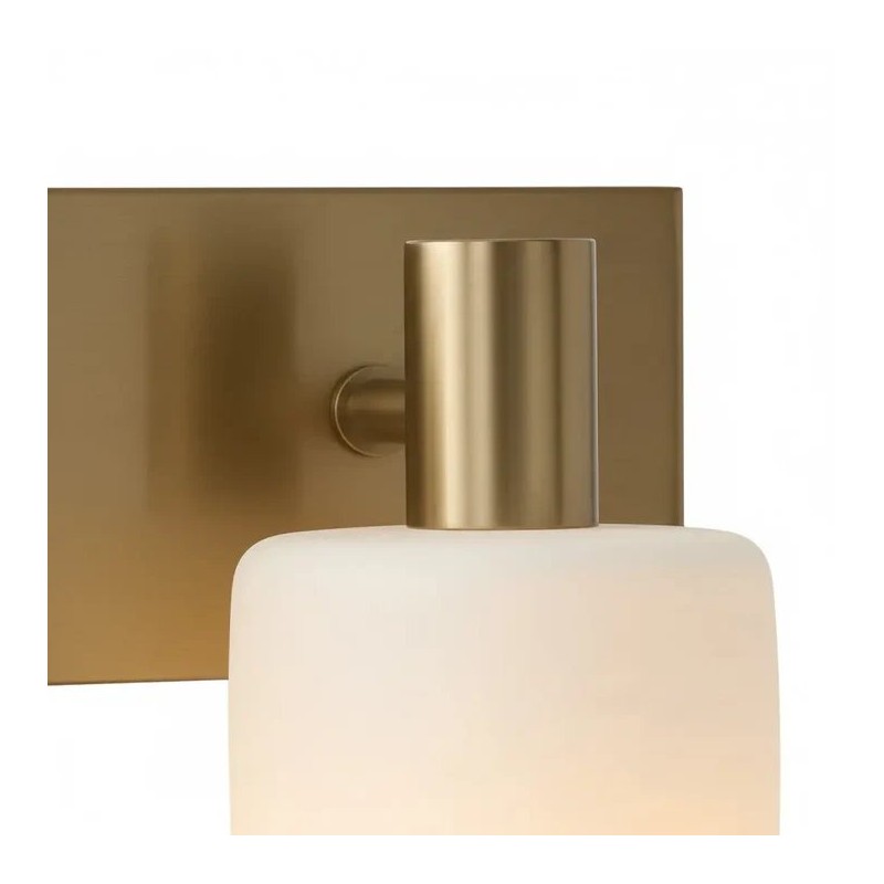 Aura Modern Brass Cylinder Porcelain Wall Sconce