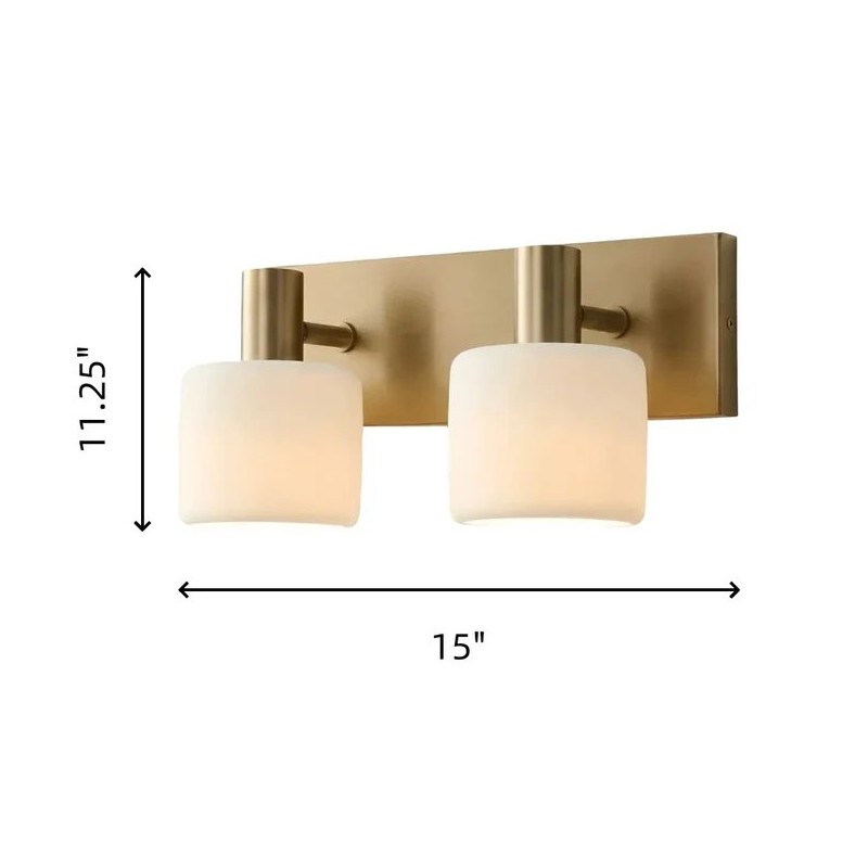 Aura Modern Brass Cylinder Porcelain Wall Sconce