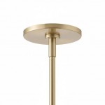Aura Mid-Century Brass Porcelain Cylinder Chandelier
