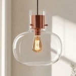 Liliana Retro Hibiscus Flower Glass Shade Pendant Light