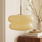 Barrett Wabi-Sabi Round Travertine Pendant Light
