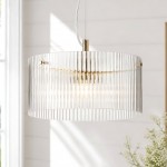 Erisen Farmhouse Ribbed Glass Pendant Light